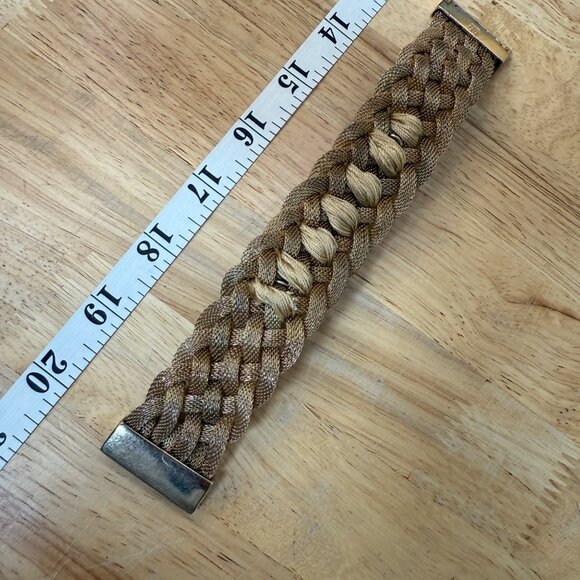 Braided Gold-Tone Magnetic Bracelet With Clear Crystal Accents Banana Republic - Picture 10 of 13